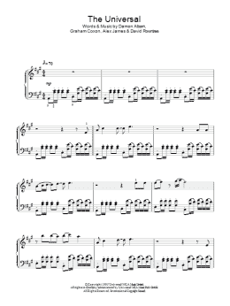 page one of The Universal (Piano Solo)