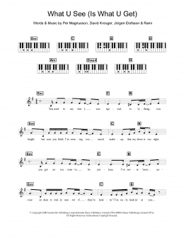 page one of What U See (Is What U Get) (Piano Chords/Lyrics)
