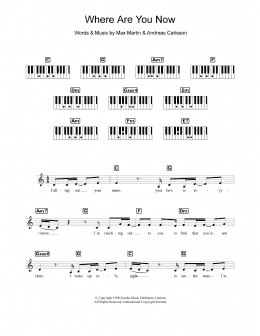 page one of Where Are You Now (Piano Chords/Lyrics)