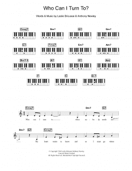 page one of Who Can I Turn To? (Piano Chords/Lyrics)