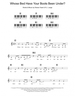 page one of Whose Bed Have Your Boots Been Under? (Piano Chords/Lyrics)