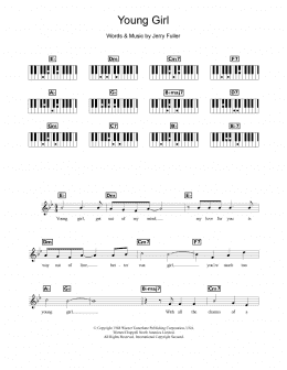 page one of Young Girl (Piano Chords/Lyrics)