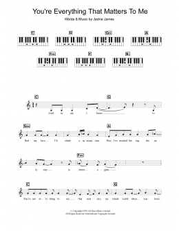 page one of You're Everything That Matters To Me (Piano Chords/Lyrics)