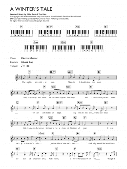 page one of A Winter's Tale (Piano Chords/Lyrics)