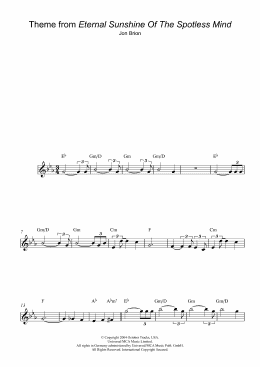 page one of Eternal Sunshine Of The Spotless Mind (Theme) (Lead Sheet / Fake Book)