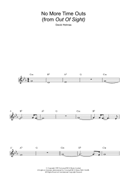 page one of No More Time Outs (from Out Of Sight) (Lead Sheet / Fake Book)