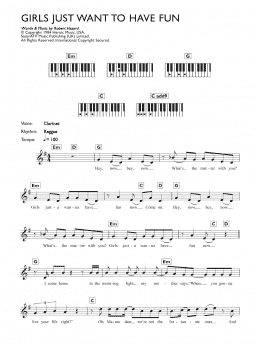 page one of Girls Just Want To Have Fun (Piano Chords/Lyrics)