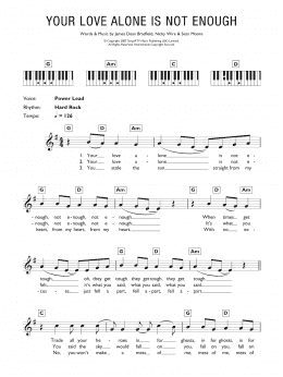 page one of Your Love Alone Is Not Enough (Piano Chords/Lyrics)