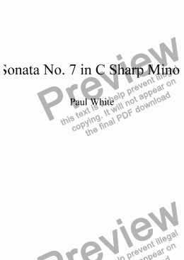 page one of Sonata No. 7 in C Sharp Minor