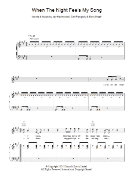 page one of When The Night Feels My Song (Piano, Vocal & Guitar Chords)