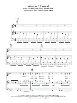 page one of Wonderful World (Piano, Vocal & Guitar Chords)