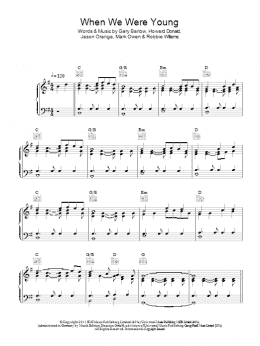 page one of When We Were Young (Piano, Vocal & Guitar Chords)