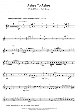 page one of Ashes To Ashes (Violin Solo)