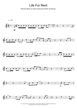page one of Life For Rent (Alto Sax Solo)
