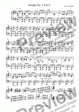 page one of Sonata No. 14 in C (Neoclassical)