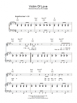 page one of Victim Of Love (Piano, Vocal & Guitar Chords)