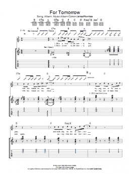 page one of For Tomorrow (Guitar Tab)