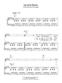 page one of Up And Down (Piano, Vocal & Guitar Chords)