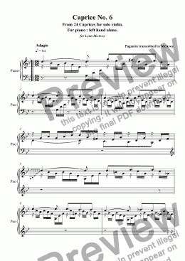 page one of Caprice: Paganini
