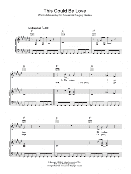 page one of This Could Be Love (Piano, Vocal & Guitar Chords)