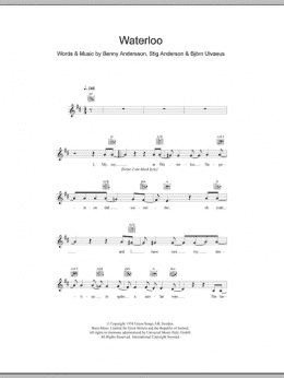 page one of Waterloo (Lead Sheet / Fake Book)