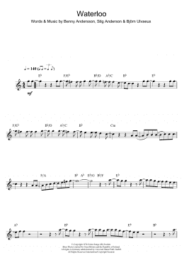page one of Waterloo (Alto Sax Solo)
