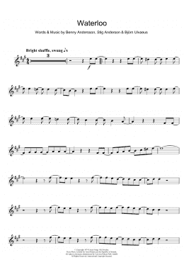 page one of Waterloo (Alto Sax Solo)