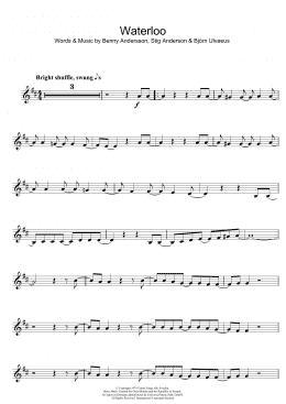 page one of Waterloo (Clarinet Solo)