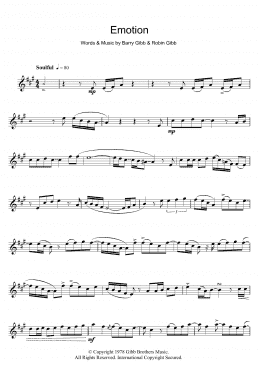 page one of Emotion (Alto Sax Solo)