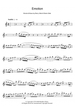 page one of Emotion (Flute Solo)