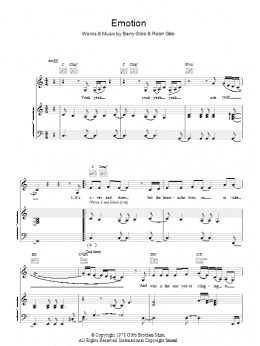 page one of Emotion (Piano & Vocal)