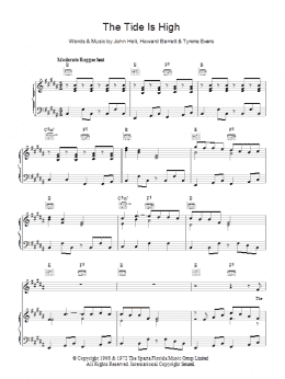 page one of The Tide Is High (Piano, Vocal & Guitar Chords)