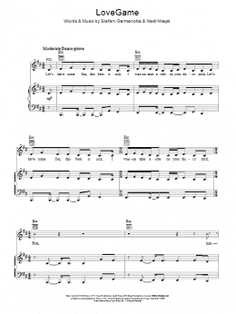 page one of Lovegame (Piano, Vocal & Guitar Chords)