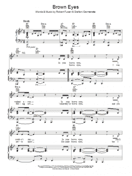 page one of Brown Eyes (Piano, Vocal & Guitar Chords)