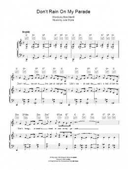 page one of Don't Rain On My Parade (Piano, Vocal & Guitar Chords)