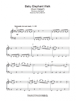 page one of Baby Elephant Walk (Easy Piano)