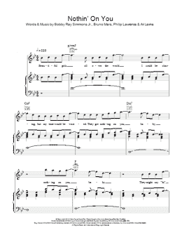page one of Nothin' On You (Piano, Vocal & Guitar Chords)