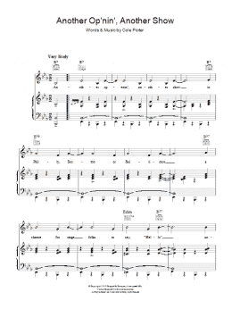 page one of Another Op'nin', Another Show (from Kiss Me, Kate) (Piano, Vocal & Guitar Chords)
