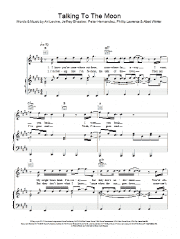 page one of Talking To The Moon (Piano, Vocal & Guitar Chords)