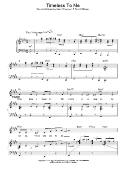 page one of Timeless To Me (Piano, Vocal & Guitar Chords)