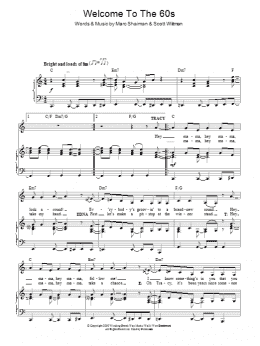 page one of Welcome To The 60's (Piano, Vocal & Guitar Chords)