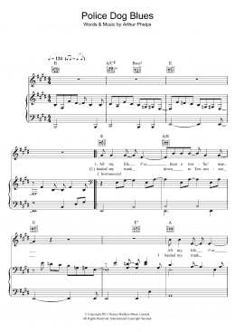 page one of Police Dog Blues (Piano, Vocal & Guitar Chords)