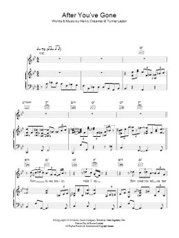 page one of After You've Gone (Piano, Vocal & Guitar Chords)