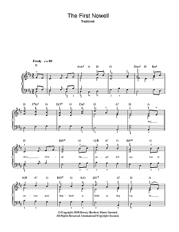 page one of The First Nowell (Beginner Piano)