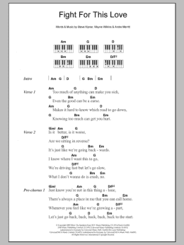 page one of Fight For This Love (Piano Chords/Lyrics)