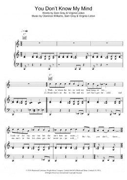 page one of You Don't Know My Mind (Piano, Vocal & Guitar Chords)