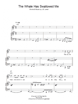 page one of The Whale Has Swallowed Me (Piano, Vocal & Guitar Chords)