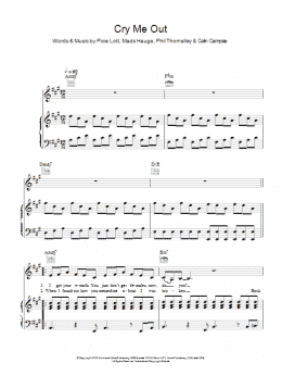 page one of Cry Me Out (Piano, Vocal & Guitar Chords)