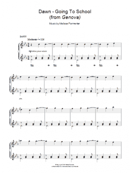 page one of Dawn - Going To School (Piano Solo)
