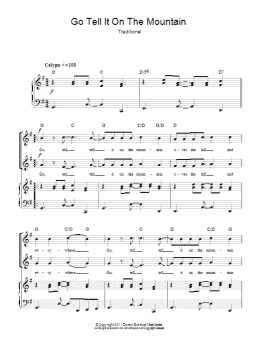 page one of Go Tell It On The Mountain (arr. Rick Hein) (2-Part Choir)